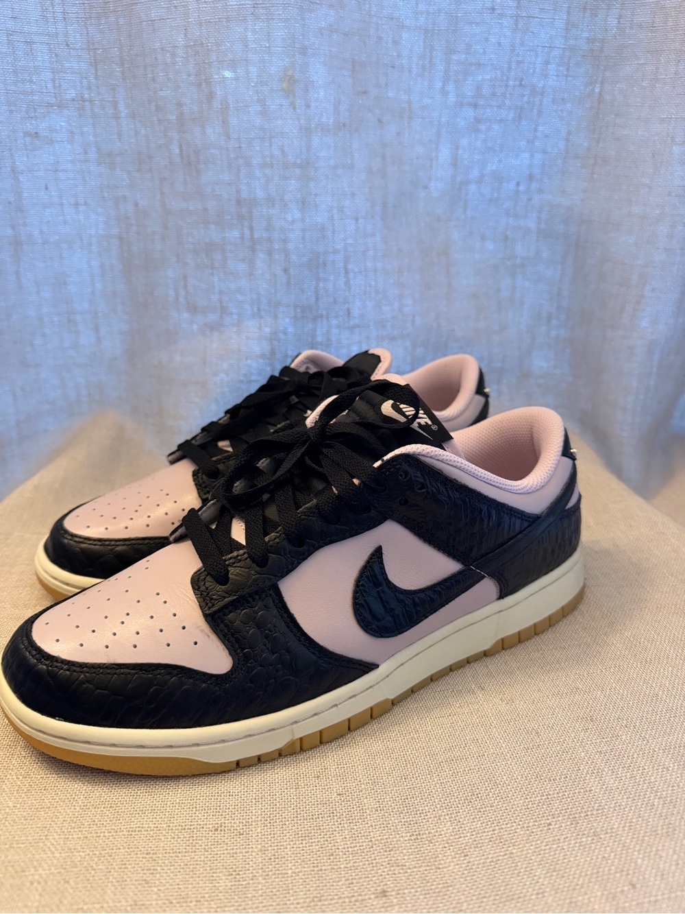 Nike Low-Top Sneakers in Lavender and Black with Gum Sole